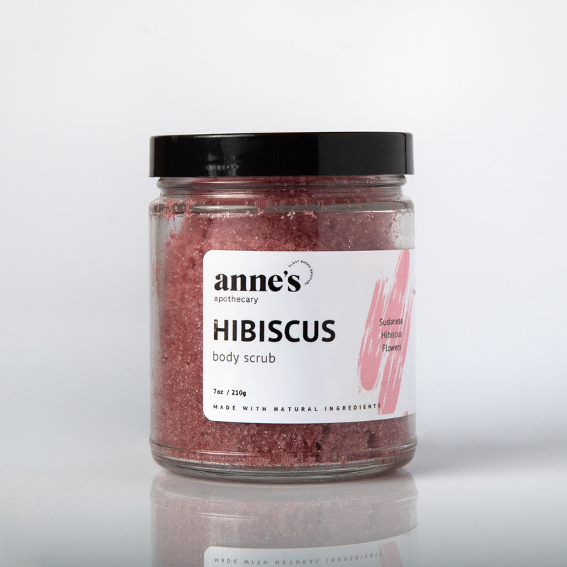 Hibiscus Body Scrub with mini bamboo applicator